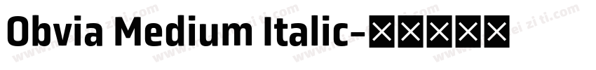 Obvia Medium Italic字体转换